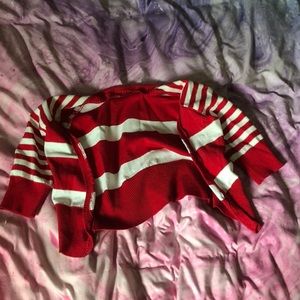 Red and white cover up